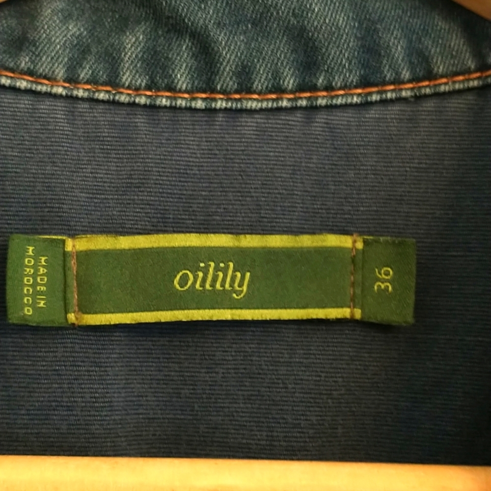 Oilily Unique Embroidered ¾ sleeve Denim Jacket 36 US 6 SMALL - Picture 4 of 12